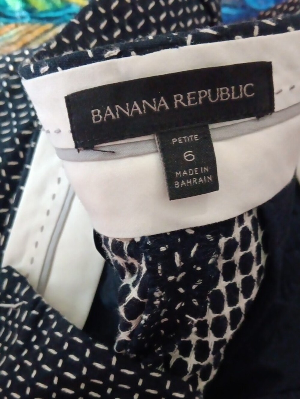 Banana Republic Black and White Textured Pants
